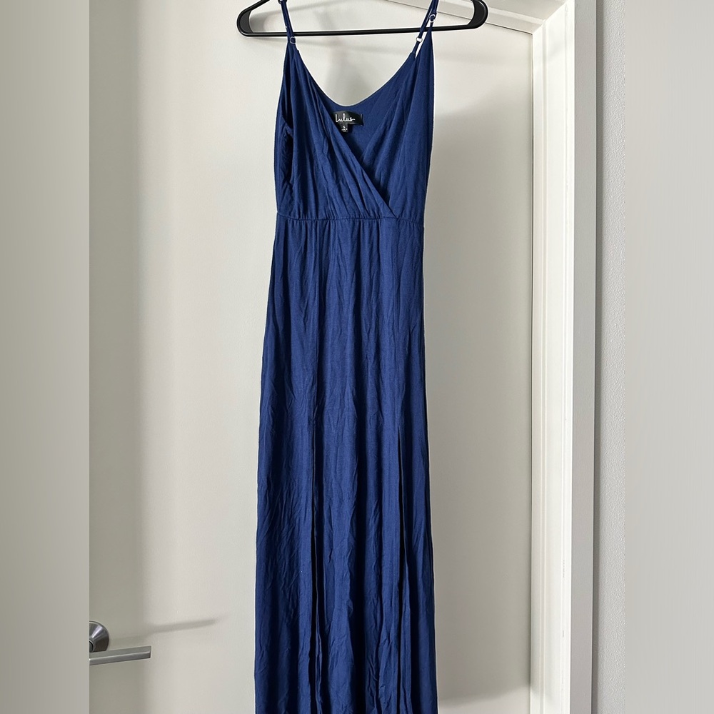 LuLu's Midi Navy Blue Dress - Size S